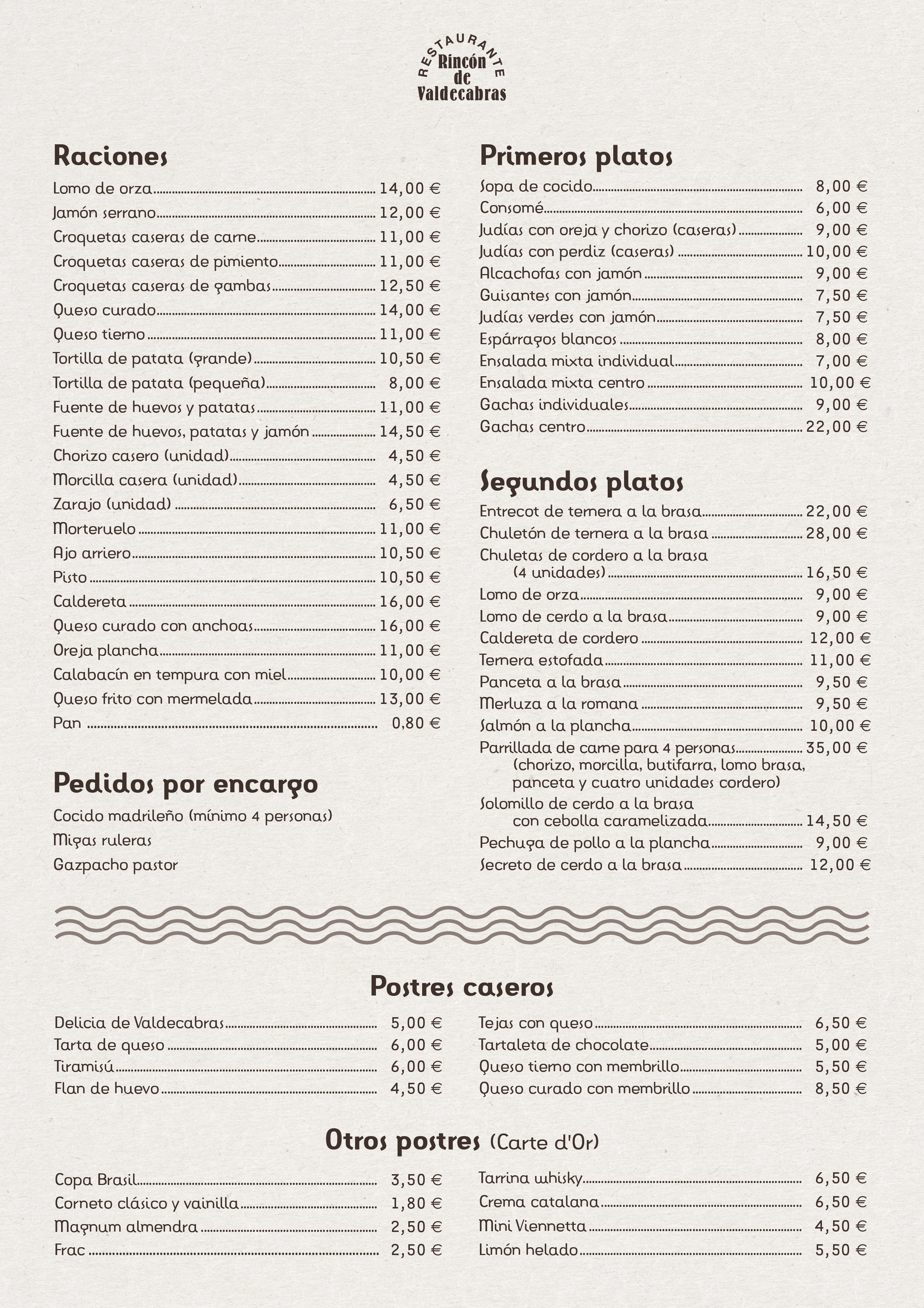 Nuestra carta